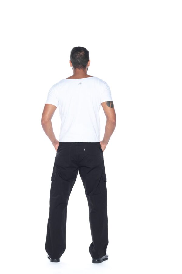 Calça Cargo Macaw Sarja 7657 Preta - Image 3