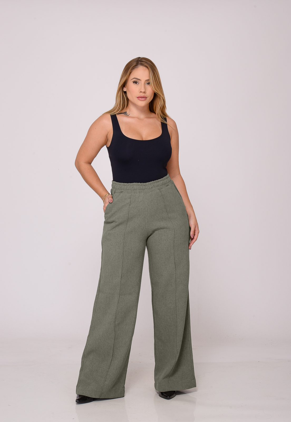 Calça Elástico Feminina 7941 Army