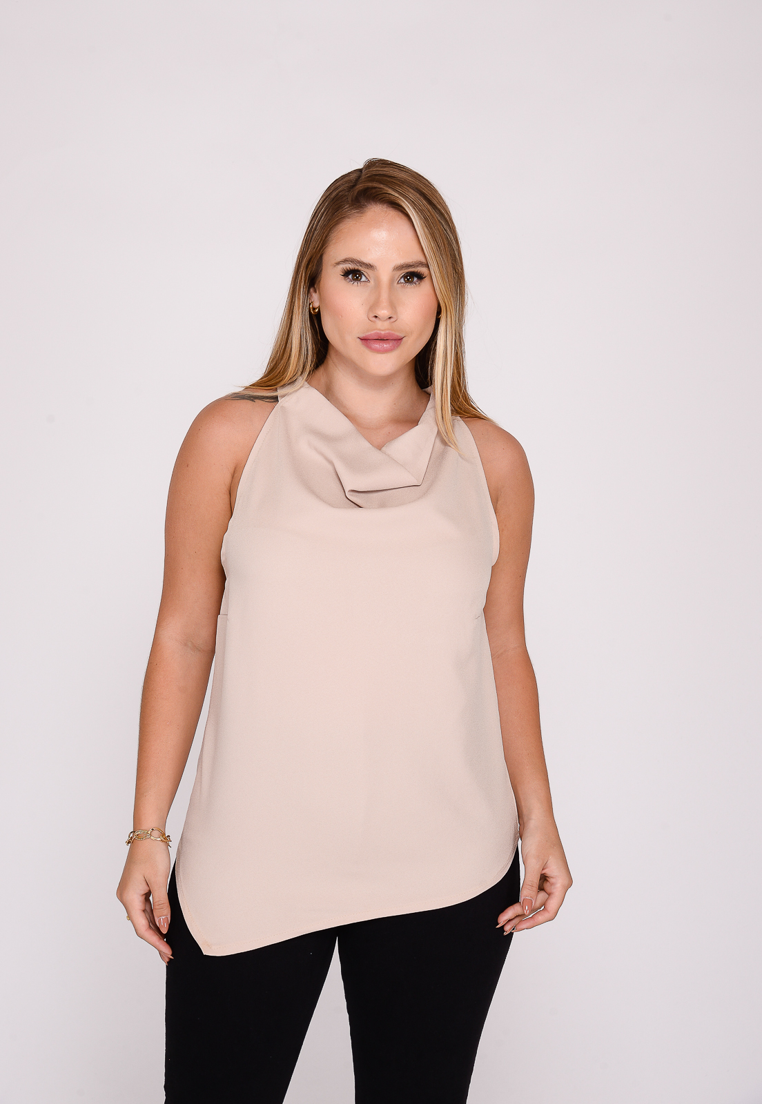 Blusa Feminina Gola Boba 7954 Aveia