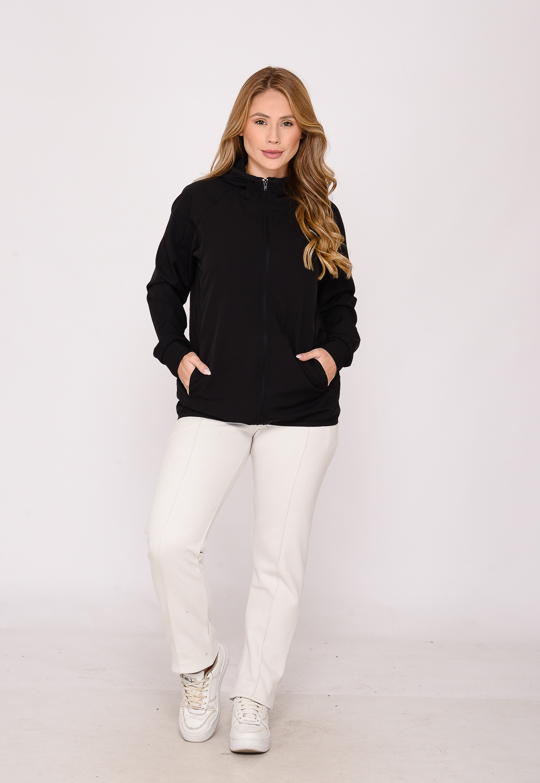 Jaqueta Feminina Corta Vento 7957 Preto