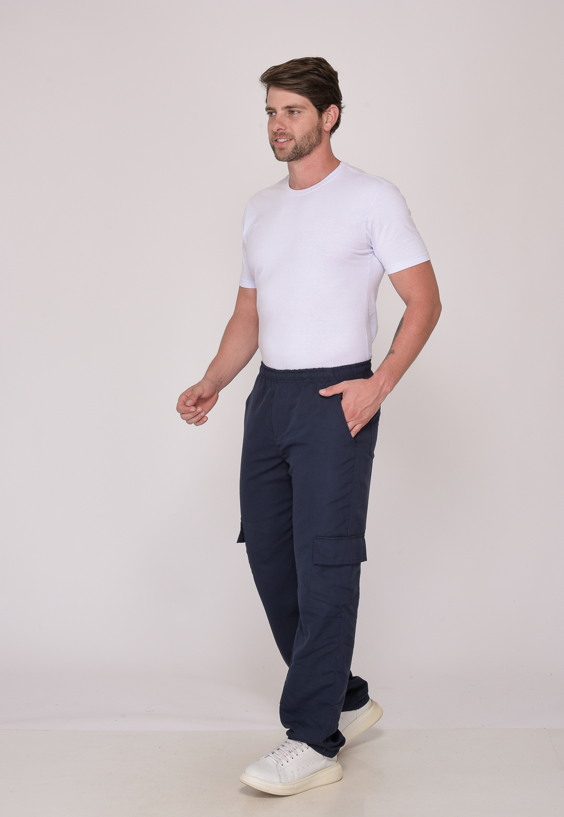 CALÇA MASCULINA NYLON AZUL MARINHO 7931