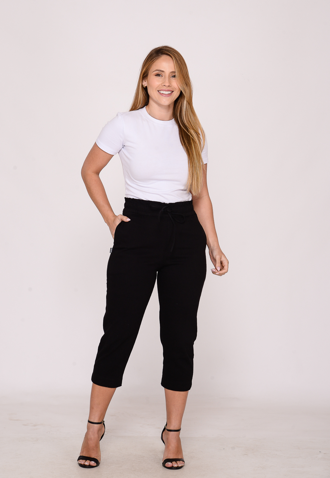 Calça Capri Feminina Preto 7966